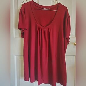 Red loose blouse